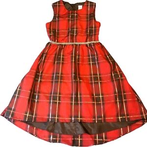Wonder Nation Plaid Tie Waist Dress Girls Size 16